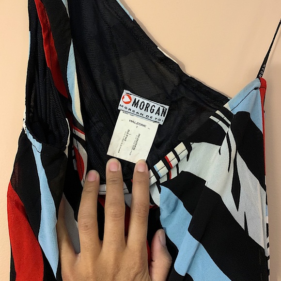 Morgan de Toi One shoulder Chiffon Dress - Picture 2 of 5